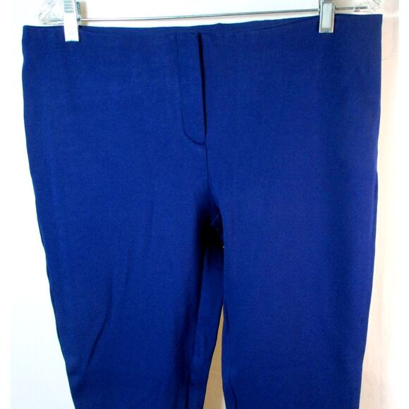 Alfani Women's Blue Mid Rise Taper Leg Stretch Zip Front Pants Size 12 - Picture 2 of 9